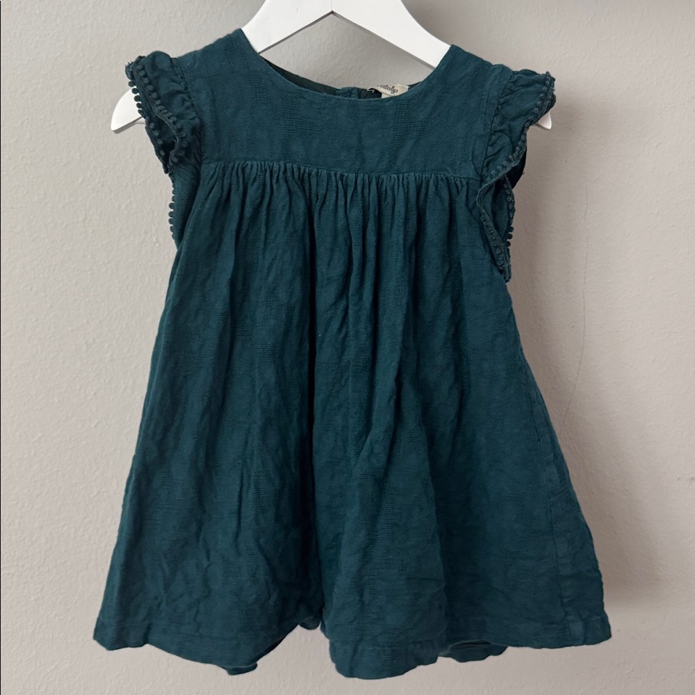 Natalys Green Cotton Brocade Dress size 36M